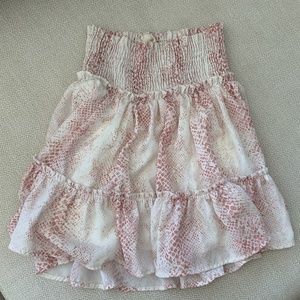 Pink snake print skirt